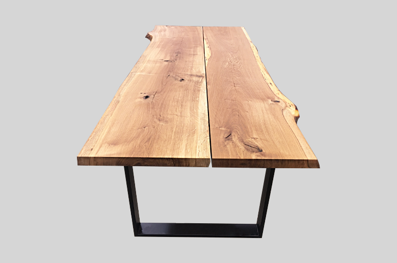 Massivholztisch aus Eiche mit Baumkante » Individuell Größe! | PALLAIX